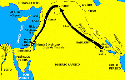 Início da jornada de Abraão