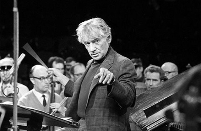 Leonard Bernstein, American composer and conductor, born