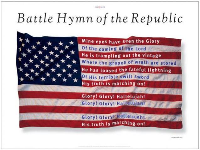 "The Battle Hymn of the Republic" is written