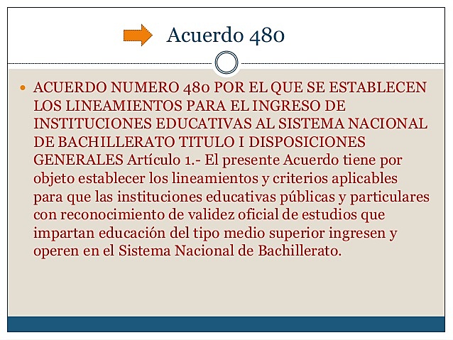 SEP y el acuerdo 480 secretarial.