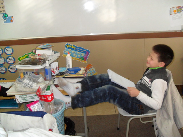 working hard in 2ndgrade