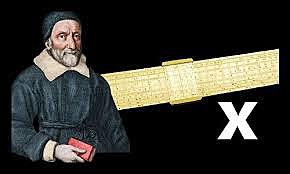 William Oughtred creó una regla de cálculo, la cual ha sido usada por ingenieros hasta hace muy pocos años.