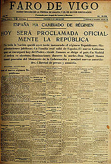 Proclamación da II República
