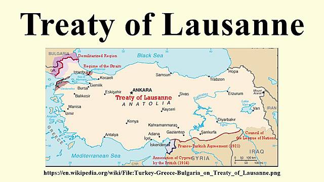 Treaty of Lausanne Signed