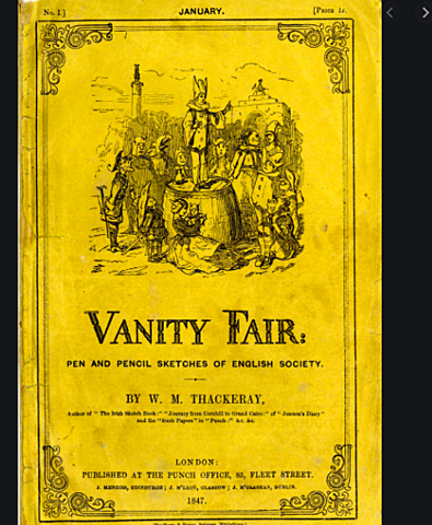William Makepeace Thackeray begins publication of his novel Vanity Fair