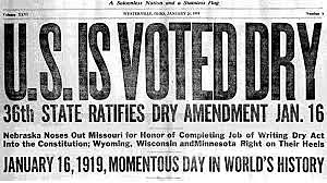 Ratification of the 18th Amendment