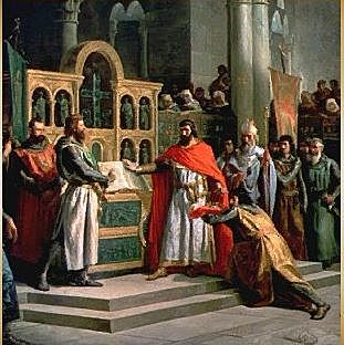 Alfonso VI jura su cargo "Jura de Santa Gadea"