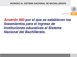 SEP y el acuerdo 480 secretarial.
