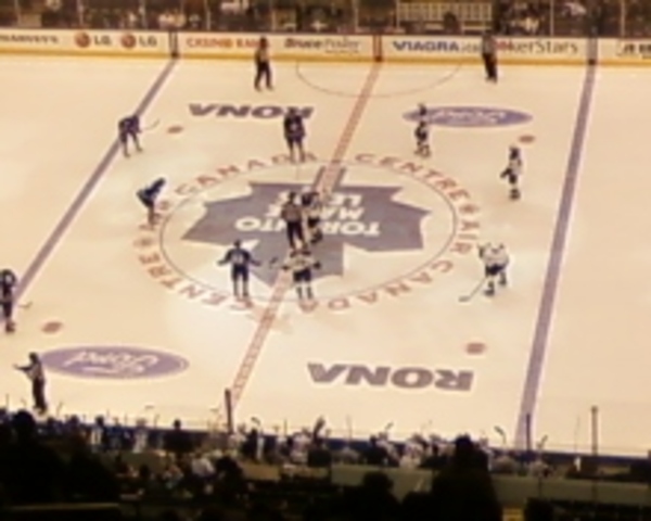 First hockey game ( Toronto Maple Leafs )