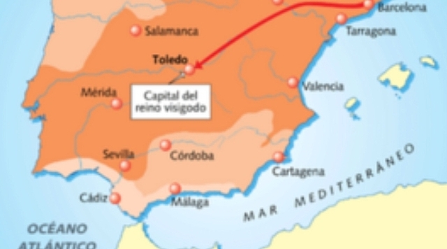 Toledo, capital del reino visigodo.
