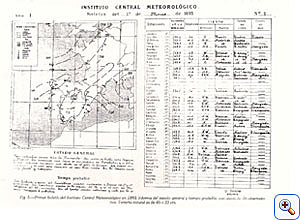 Elaboración del primer mapa meteorologico