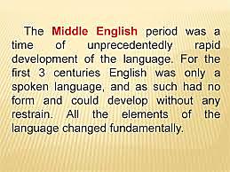 Middle English 1066-1500