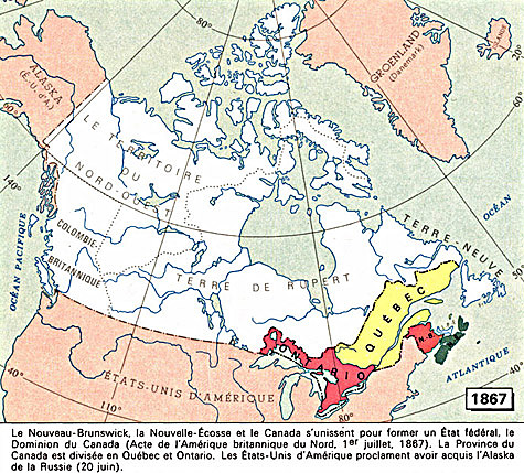 1867 La Confédération est signée. Canada compte.