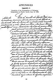 Filipinas proclama su independencia de España