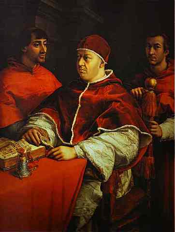 Il Ritratto di Leone X con i cardinali Giulio de' Medici e Luigi de' Rossi