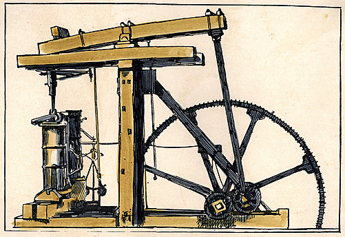 Steam engine by James Watt
