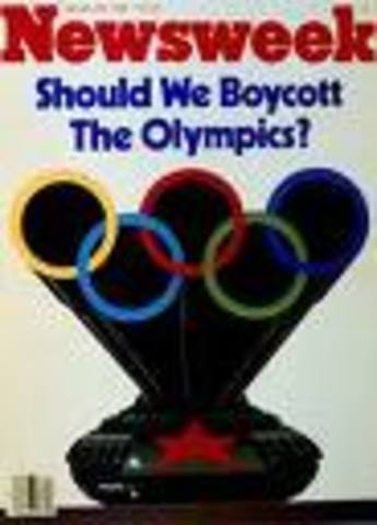 U.S. boycotts the Moscow summer Olympics