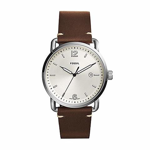 . Fossil: reloj casual con correa de piel