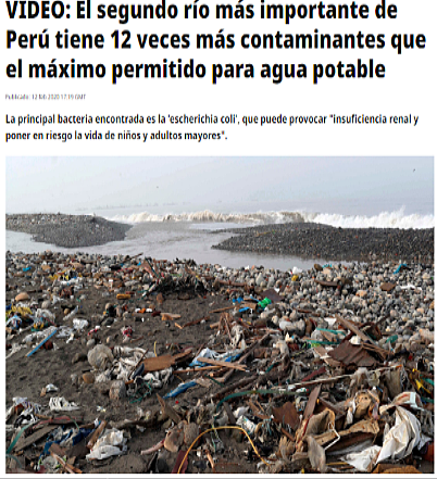 El segundo río mas importante de Perú esta contaminado