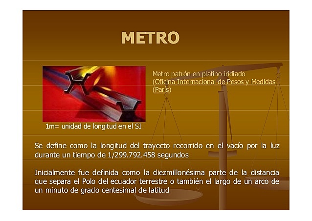 Metro como distancia de la luz