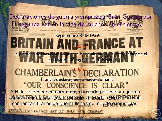 FRANCIA Y REINO UNIDO DECLARAN GUERRA A ALEMANIA