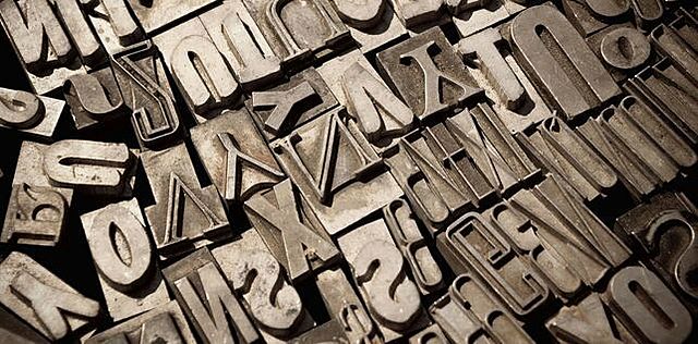 Caracteres móviles para la imprenta.