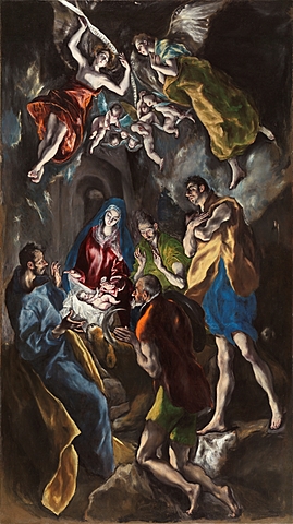 La adoración de los pastores, El Greco