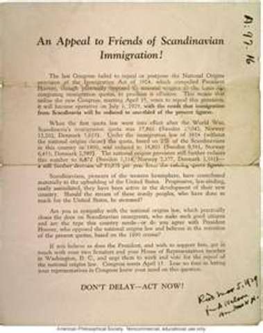 Immigration Act of 1924 and the National Origins Act of 1929