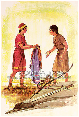 Jonathon gives David his Cloak