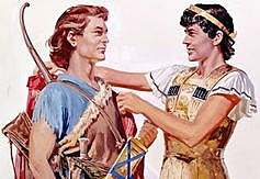 Jonathon saves David's life from Saul