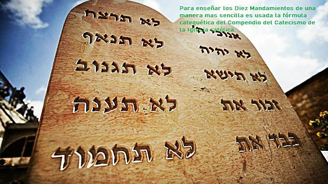 Decálogo o diez mandamientos de la religión judeo-cristiana