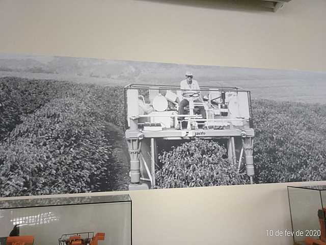 Primeira colhedora de café do Brasil