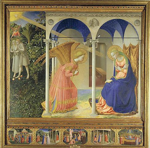 Quattrocento italiano. Fra Angelico, "La Anunciación" (1425-1428).