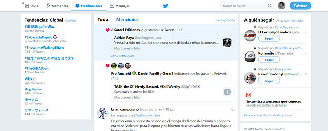 Nueva configuración