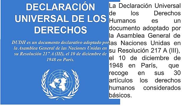 Declaración universal de los derechos humanos