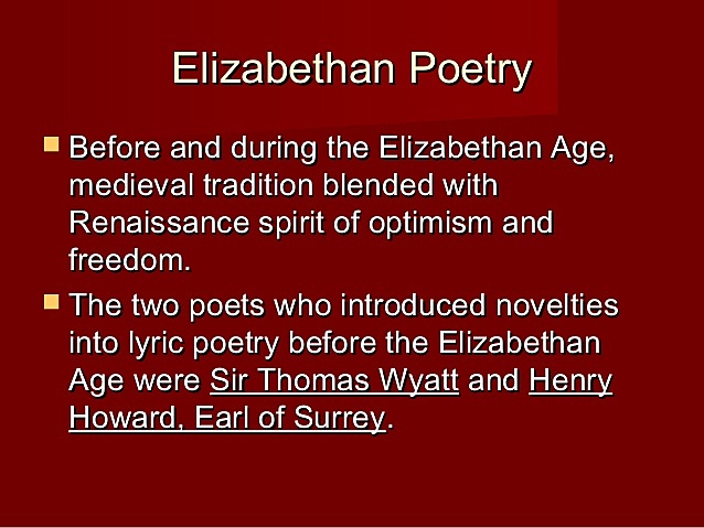 Elizabethan Lyric Poetry 1572-1700