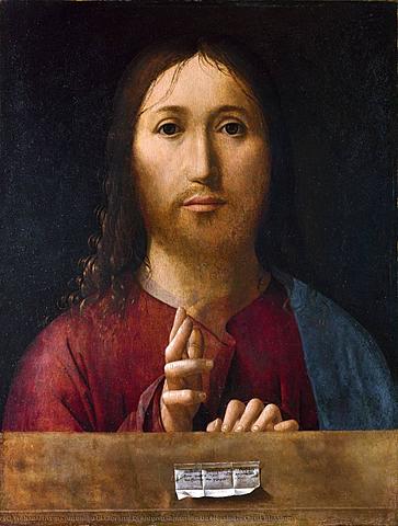 El Salvator mundi (o Bendición de Cristo ) - Antonello da Messina.