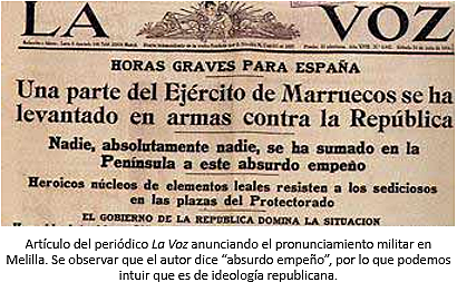 Levantamiento militar en Melilla (17 de julio de 1936)