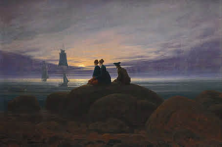 "Luna saliendo sobre el mar" Friedrich