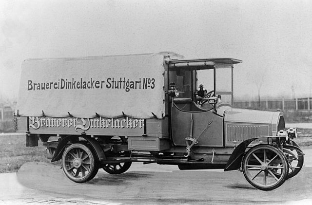 daimler invents the first truck