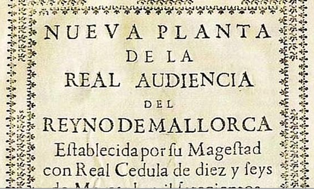 Decretos de Nueva Planta en Mallorca