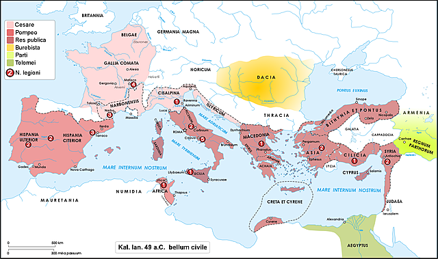 Inizio delle campagne militari per riunificare l'Impero Romano