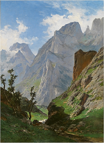 La Canal de Mancorbo en los Picos de Europa (Carlos de Haes)