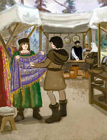 In the 1200s, trade and towns grew along with the guilds, which controlled craftsmen and apprentices. People moved from the countryside to start new lives in the towns.