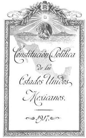 Constitución Federal de los Estados Unidos Mexicano, 1917.