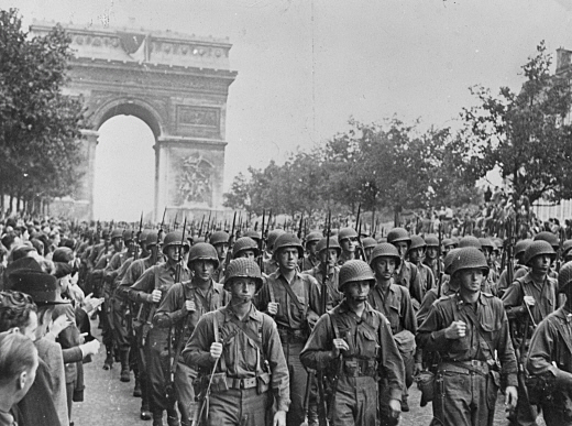 Arrivo delle truppe anglo-americane a Parigi