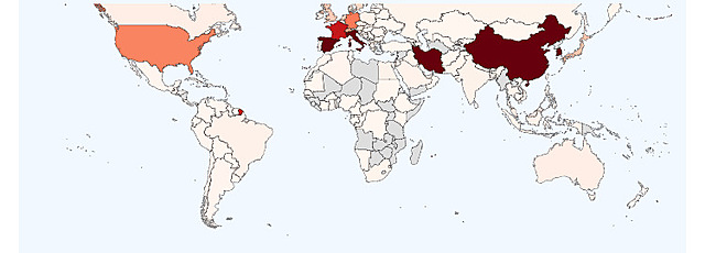 PROGRESIÓN CORONAVIRUS DÍA 15 DE MARZO