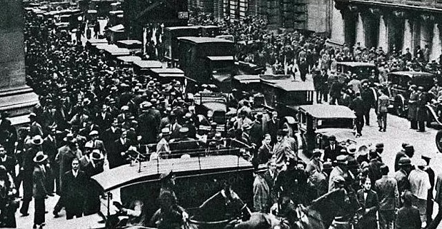 Caida de la bolsa de valores de Wall Street