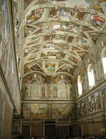 Michelangelo: Kapera Sixtinoko ganga.