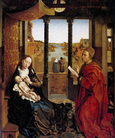 Van der Weyden: San Lukas Ama Birjina marrazten.